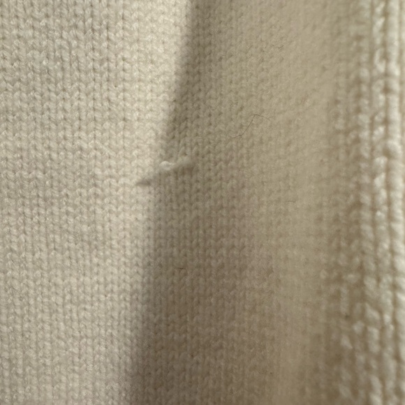 LOFT Cream Turtleneck Poncho Oversized Sweater Small - Picture 7 of 7